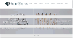 Desktop Screenshot of hansonfinejewelry.com
