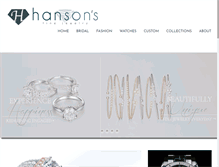 Tablet Screenshot of hansonfinejewelry.com